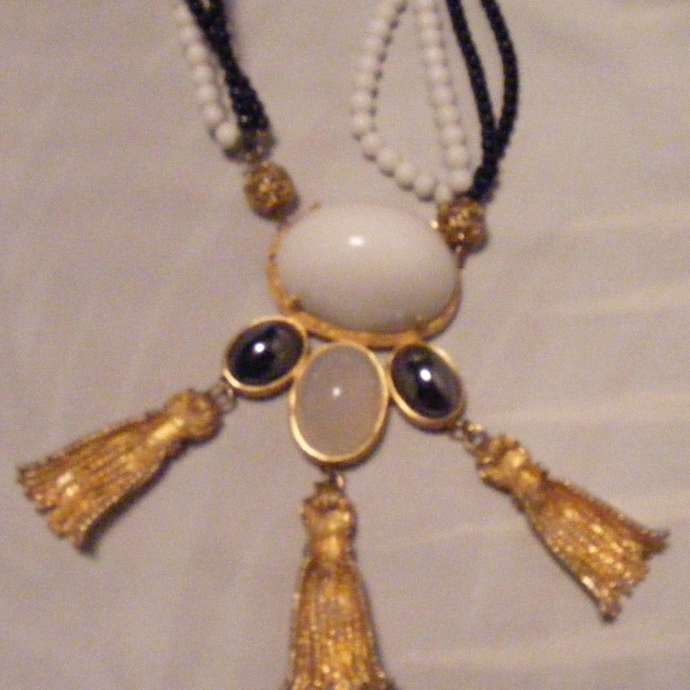Rare 1970s Castlecliff Runway Tassel Necklace